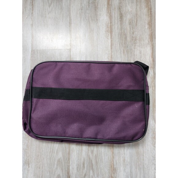 NWOT American Tourister Purple Gray Canvas Overnight Carry-on Bag 15x10x5" - Picture 4 of 10